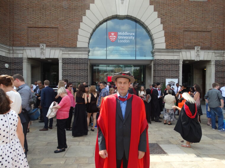Middlesex universiteto baigimo ceremonija — dr. Rytis Stelingis